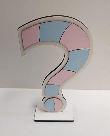 INTERROGAÇÃO 25X15 CM COM BASE