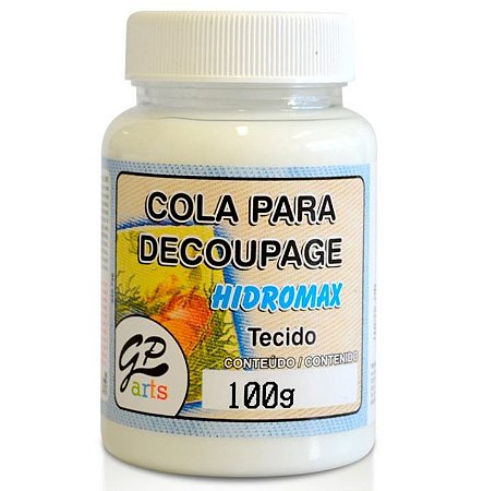 COLA PARA DECOUPAGE HIDROMAX TECIDO 100G GATO PRETO