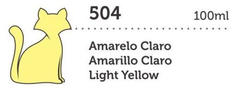 TINTA ACRÍLICA DECORATIVA 100ML AMARELO CLARO GATO PRETO