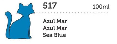 TINTA ACRÍLICA DECORATIVA 100ML AZUL MAR GATO PRETO