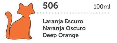 TINTA ACRÍLICA DECORATIVA 100ML LARANJA ESCURO GATO PRETO