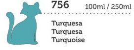 TINTA MEGA PVA FOSCA 100ML TURQUESA GATO PRETO