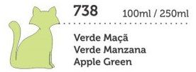 TINTA MEGA PVA FOSCA 100ML VERDE MAÇA GATO PRETO