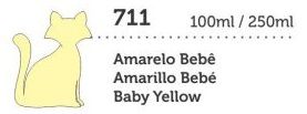 TINTA MEGA PVA FOSCA 250ML AMARELO BEBE GATO PRETO