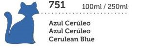 TINTA MEGA PVA FOSCA 250ML AZUL CERULEO GATO PRETO