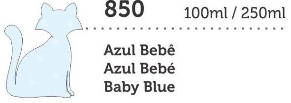 TINTA PVA CINTILANTE MEGA 100ML AZUL BEBE GATO PRETO