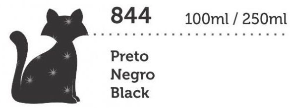 TINTA PVA CINTILANTE MEGA 100ML PRETO GATO PRETO