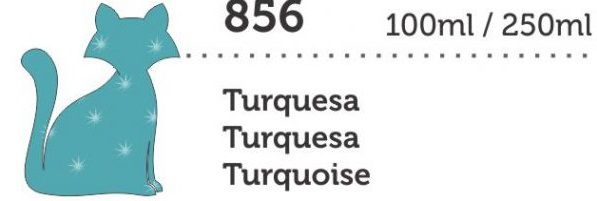 TINTA PVA CINTILANTE MEGA 100ML TURQUESA GATO PRETO