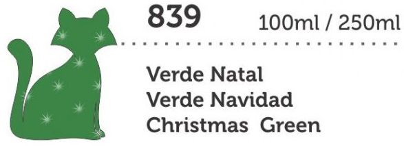 TINTA PVA CINTILANTE MEGA 100ML VERDE NATAL GATO PRETO