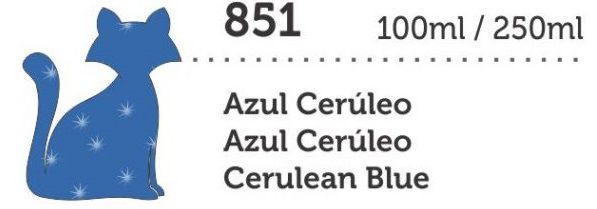 TINTA PVA CINTILANTE MEGA 250ML AZUL CERULEO GATO PRETO