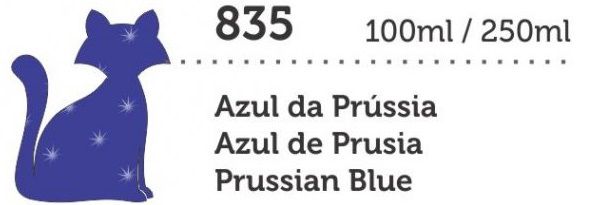 TINTA PVA CINTILANTE MEGA 250ML AZUL DA PRUSSIA GATO PRETO