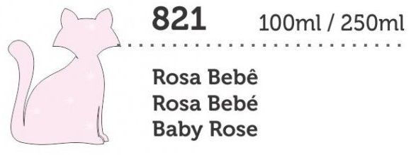 TINTA PVA CINTILANTE MEGA 250ML ROSA BEBE GATO PRETO