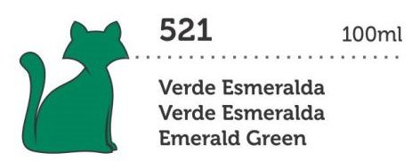 TINTA ACRÍLICA DECORATIVA 100ML VERDE ESMERALDA GATO PRETO
