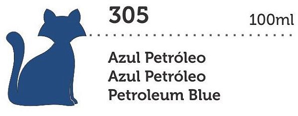 TINTA METAL MEGA PVA 100ML AZUL PETROLEO GATO PRETO