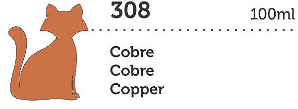 TINTA METAL MEGA PVA 100ML COBRE GATO PRETO