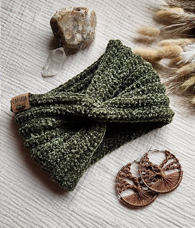 Turbante Verde veludo