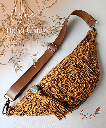 Pochete Mini Bag Mandala Caramelo