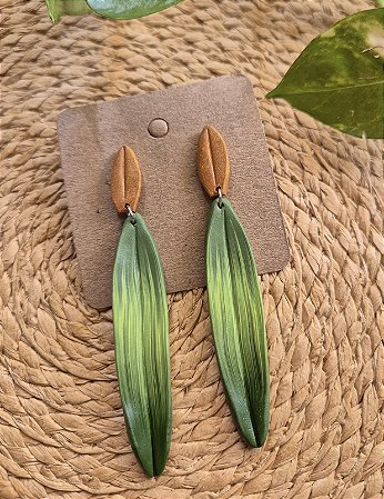 Brinco Folha Verde
