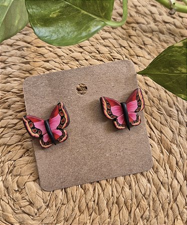 Brinco Borboleta rosa