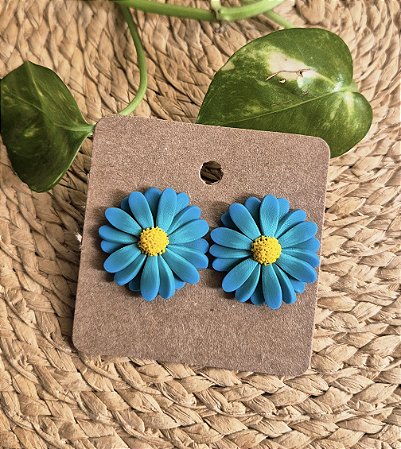 Brinco Margarida Turquesa