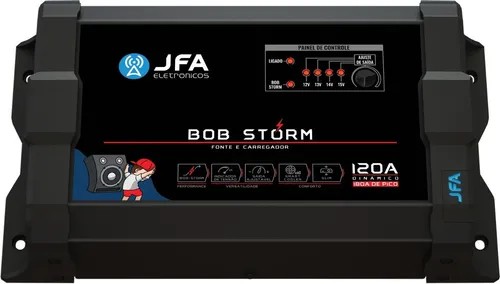 Fonte e Carregador JFA 120A Bob Storm - Bivolt Automático.