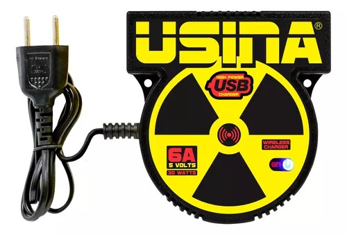 Carregador de Bateria Usina USB  Indutivo 6A - 5 Volts - 4 Saídas USB.