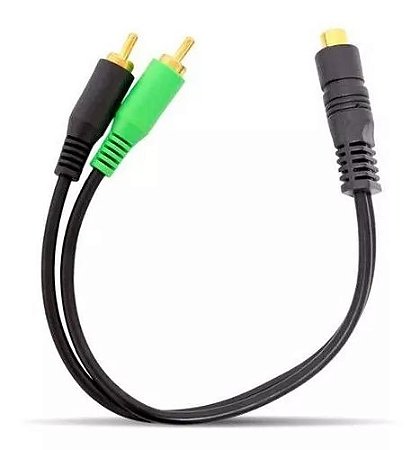 Cabo Rca Preto Y - 2M / 1F - Tech One.