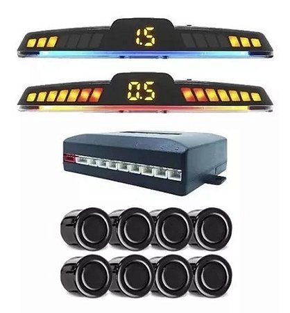 Sensor de Estacionamento 8 Pontos - Preto - RayX.