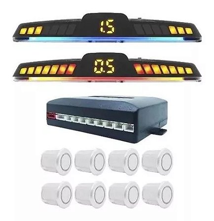 Sensor de Estacionamento 8 Pontos - Branco - RayX.