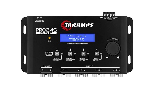 Processador de Áudio Taramps Pro 2.4S - 4 canais.