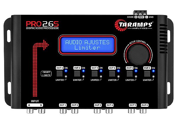 Processador de Áudio Taramps Pro 2.6S.