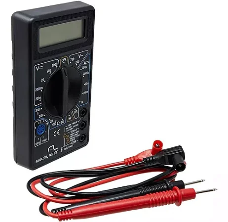 Multímetro Multilaser Digital Corrente AC/DC - 200m - 1000V - Bateria.