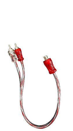 Cabo Rca Y 1F/2M Injetado Vermelho e Prata - Transparente - Tech One Svart.