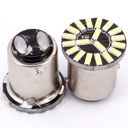 Lâmpada Pingão P21 19 LEDs Canbus - 2 polos -  Unidade - Importada.