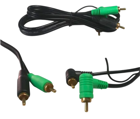 Cabo RCA Preto Conector L 1M - 4mm - Tech One.