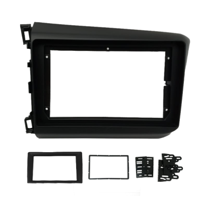 Moldura 9" Fiamon Honda Civic 2012/2016 - Preta