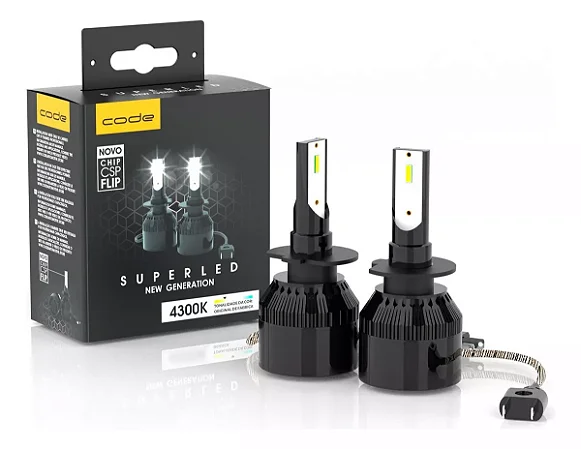 Lâmpada Automotiva LED CHIP CSP FLIP H7 - 4300K CSP Code.