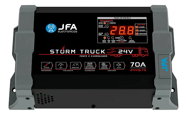 Fonte Carregador JFA 24V 70A Storm Truck