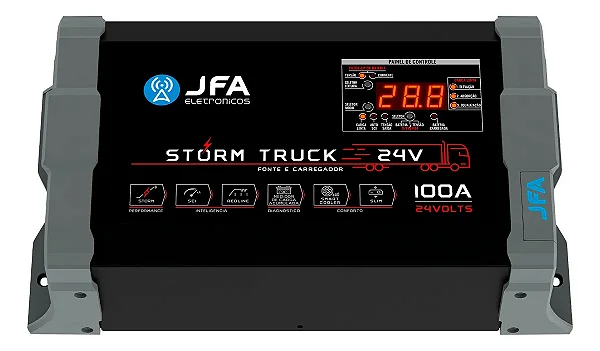 Fonte Carregador JFA 24V 100A Storm Truck