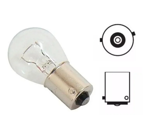 Lâmpada 1 Polo PY21W 12V Pino Encontrado Luxled - Com 10 Unidades