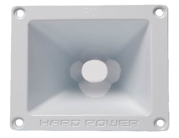 Boca de Corneta Retangular Hard Power HP L1214 - 1" - Alumínio - Branca.