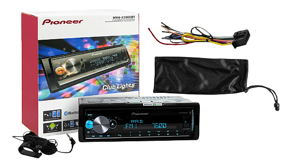 Auto Rádio MP3 Pioneer MVHX3000BT - Importado.