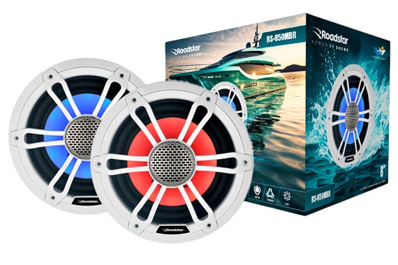 Alto-Falante Coaxial Roadstar 8 Polegadas RS850M BR - Linha Marine.