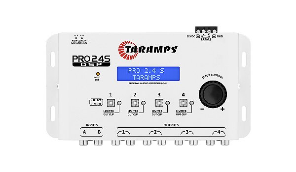 Processador de Áudio Taramps Pro 2.4S - 4 canais - Branco.