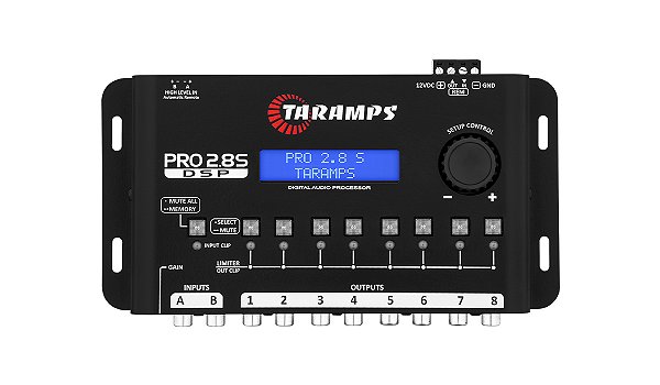 Processador de Áudio Taramps Pro 2.8s.