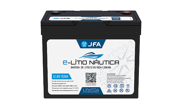 Bateria E-Lítio Pro Náutica 12.8V/100A - JFA.
