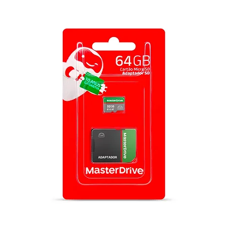Cartão de Memória Micro SD 64GB - MasterDrive.