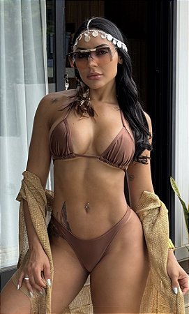 Biquíni Asa Delta Amarração Marrom