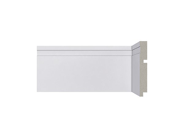 Rodapé Santa Luzia Branco 12cm modelo 493 - preço por barra com 2,40 metros lineares