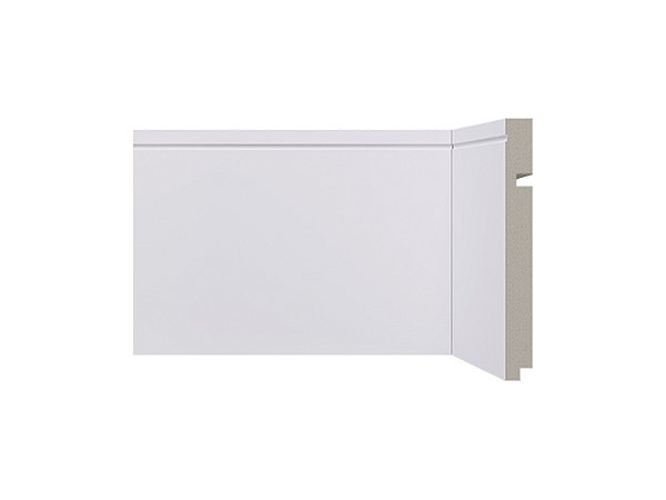 Rodapé Santa Luzia Branco 15cm modelo 518 Branco - preço por barra com 2,40 metros lineares